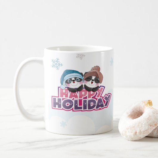 Mug Panda Mignon Bonne Fête (Avec donut)