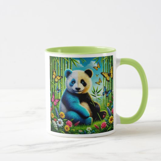 Mug Panda mignon dans un jardin de bambous. (Droite)