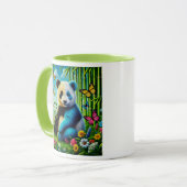 Mug Panda mignon dans un jardin de bambous. (Devant gauche)