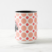Mug Panda mignon de bébé ; Pois rose et de corail (Centre)