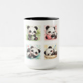 Mug Panda Mignon Esthétique Aquarelle (Centre)