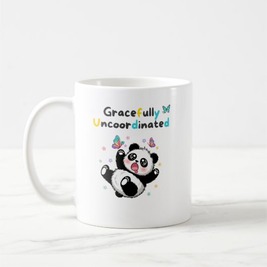 Mug Panda Mignon Gracieusement Désarçonné (Gauche)