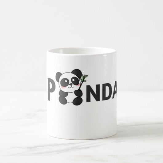 Mug Panda mignon - Mug noir et blanc adorable (Centre)