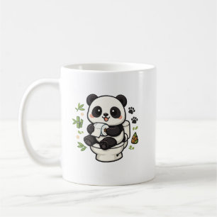 Mug Panda Mignon sur Toilette Cadeau Drôle pour Am