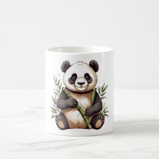 Mug Panda mignonne avec bambou (Centre)