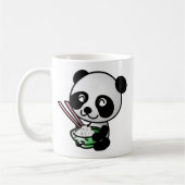 Mug Panda mignonne mangeant du riz du bol avec des bag (Gauche)