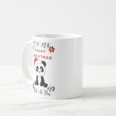 Mug Panda Noël Neige Hiver Animaux Pandas Café  (Devant gauche)