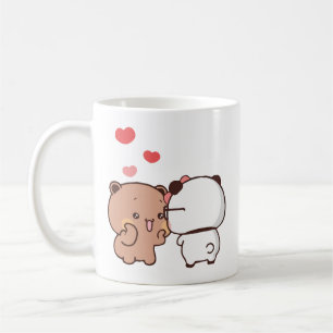Mug Panda ours couple, Cute bubu et dudu câlins amour