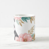 Mug Panda personnalisé avec cadre floral (Centre)