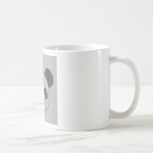 Mug Panda Porte Face Sur La Vague Motif (Droite)