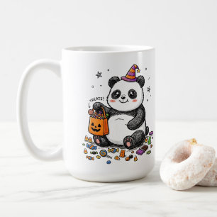 Mug Panda potelé d'Halloween avec ventre de bonbons et