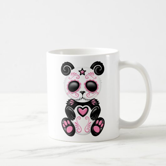 Mug Panda rose de sucre de zombi (Droite)