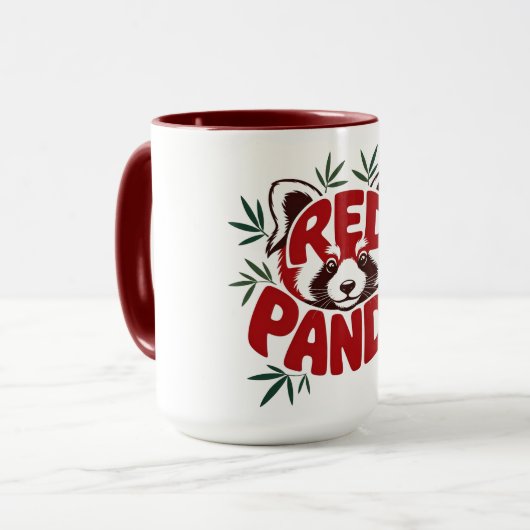 Mug Panda rouge (Devant gauche)