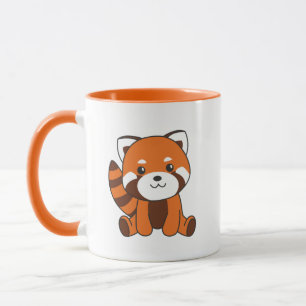 Mug Panda Rouge Cute Animaux Pour Enfants Kawaii