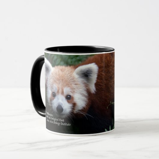 Mug Panda rouge de Smithsonien | (Devant gauche)