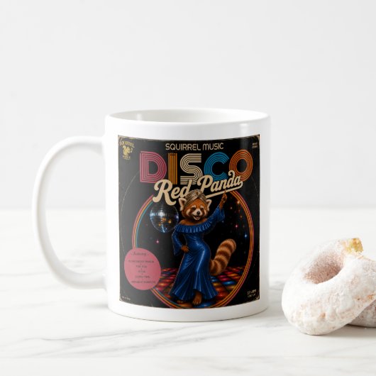 Mug Panda rouge Disco (Avec donut)