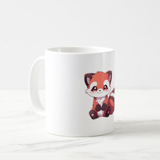 Mug panda rouge mignon (Devant gauche)