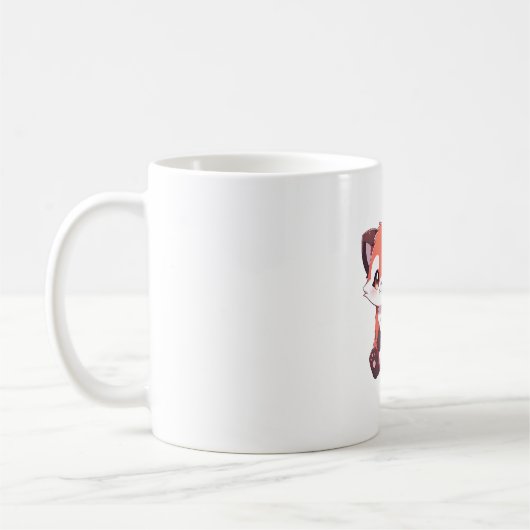 Mug panda rouge mignon (Gauche)