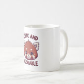 Mug Panda rouge mignonne et adorable (Devant droit)
