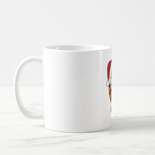 Mug Panda Rouge Noël Neige Animaux d'hiver Pandas (Gauche)