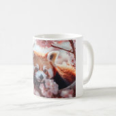 Mug Panda Rouge Parmi Les Fleurs De Cerisiers (Devant droit)