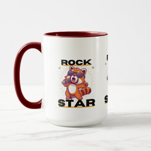 Mug Panda rouge : Rock Star (Gauche)