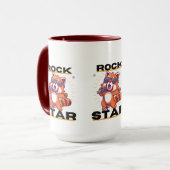 Mug Panda rouge : Rock Star (Devant gauche)