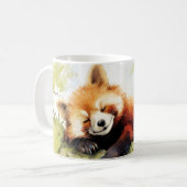 Mug Panda Rouge Se Détendre Dans Le Jardin Animal Amus (Devant gauche)