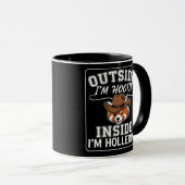 Mug Panda roux cowboy drôle (Devant droit)