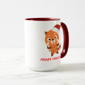 Mug Panda roux Joyeux Noël (Devant droit)
