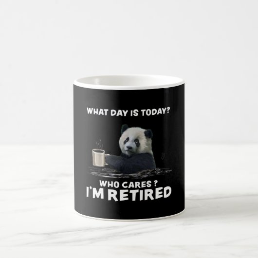 Mug Panda With Coffee What Day Is Today Who Cares (Centre)