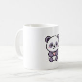 Mug Panda with Heart – Cute Whimsical Illustration (Devant gauche)