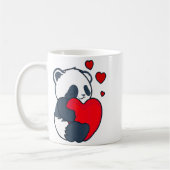 Mug Panda Women Valentines Day Girlfriend Heart  (Gauche)