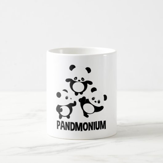 Mug Pandamonium TShirt Funny Panda Bear Pun Tee (Centre)