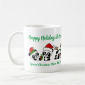 Mug Pandas de Noël personnalisés (Gauche)