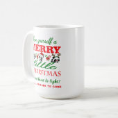 Mug Pandas de Noël personnalisés (Devant gauche)
