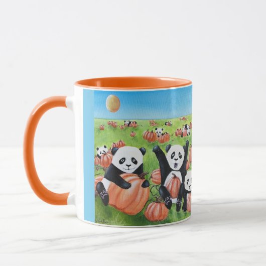 Mug Pandas et Citrouilles tombent (Gauche)