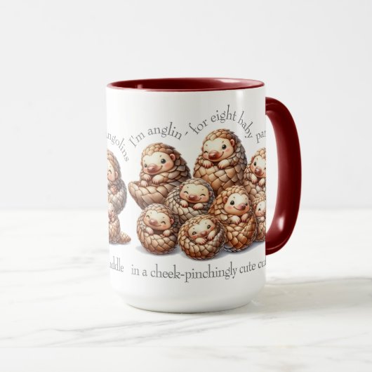 Mug Pangolins adorables pour 8 Pangolins mignons (Devant droit)