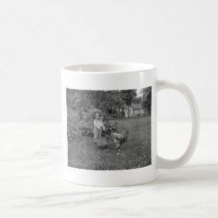 Mug Panier à coq adorable des années 1880 dans le jard