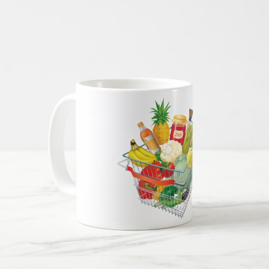 Mug Panier d'achat supermarché (Devant gauche)