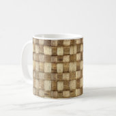 Mug Panier d'artisanat Texture sans couture (Devant gauche)