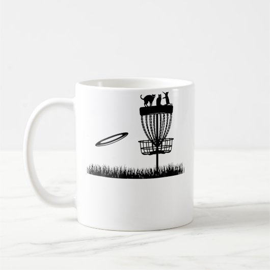 Mug Panier de Disc Golf avec des Chats - Disc Golfeur (Gauche)