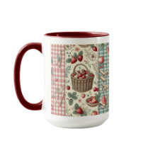 Panier de fruits à carreaux amusant