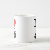 Mug Panier de golf I Heart (Love) (Centre)