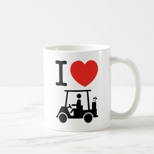 Mug Panier de golf I Heart (Love) (Droite)