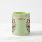 Mug Panier de lapin de Pâques Fleurs de printemps Ajou (Centre)