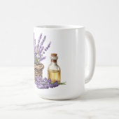 Mug Panier de lavande à l'aquarelle (Devant droit)