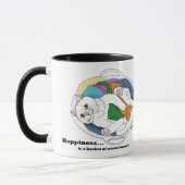 Mug Panier de linge chat blanc Cosy Bluette drôle (Gauche)