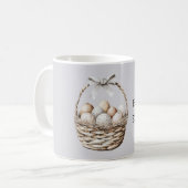 Mug Panier de Pâques à ruban gris (Devant gauche)