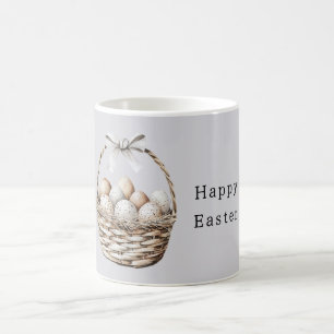 Mug Panier de Pâques à ruban gris